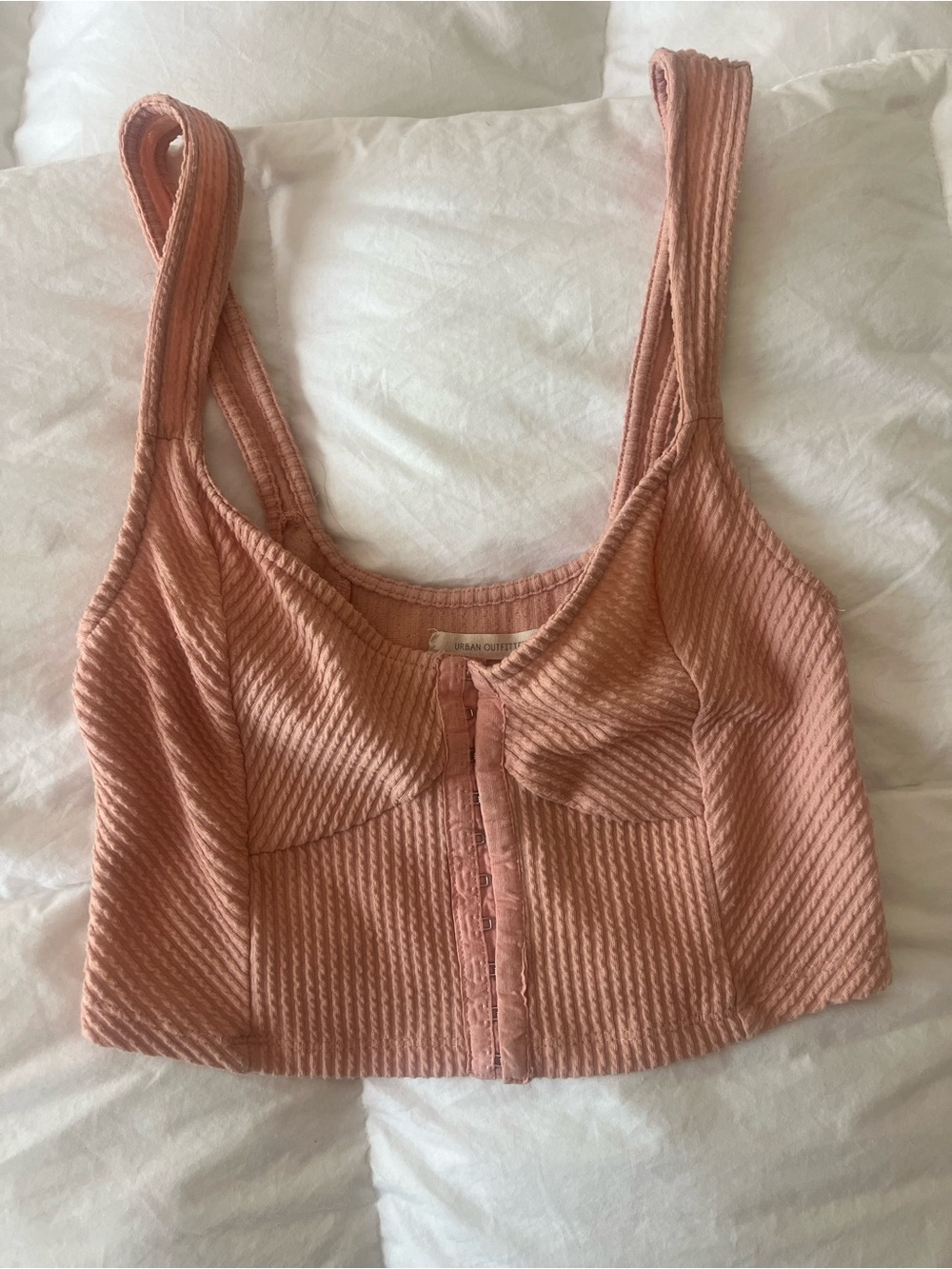 Urban Outfitters Blush Ribbed bustier Tank